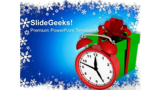Alarm Clock With Gifts Christmas Event PowerPoint Templates Ppt Backgrounds For Slides 1112 Alarm Clock With Gifts Christmas Event PowerPoint Templates Ppt Backgrounds For Slides 1112