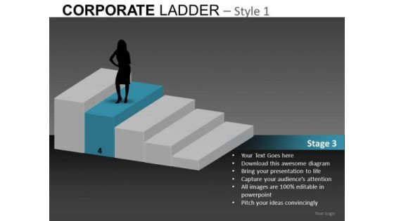 Almost There Steps PowerPoint Template Slides