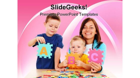 Alphabets01 Education PowerPoint Template 0810 Alphabets01 Education PowerPoint Template 0810