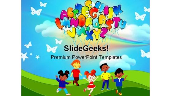 Alphabets02 Education PowerPoint Template 0810 Alphabets02 Education PowerPoint Template 0810