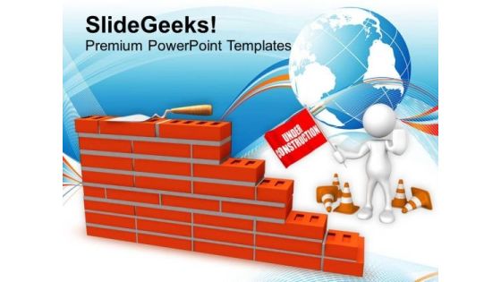 Always Be Careful On Underconstruction Site PowerPoint Templates Ppt Backgrounds For Slides 0613