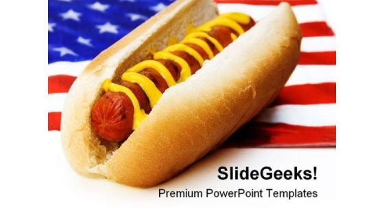 Ameri Burger Food PowerPoint Template 1110