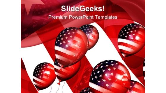 American Balloons01 Festival PowerPoint Template 1010