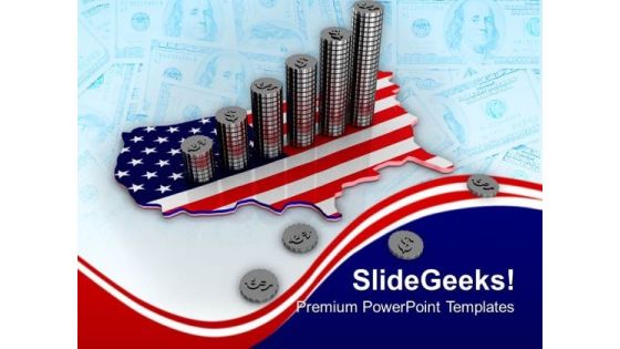 American Dollar Growth Finance PowerPoint Templates And PowerPoint Themes 0812