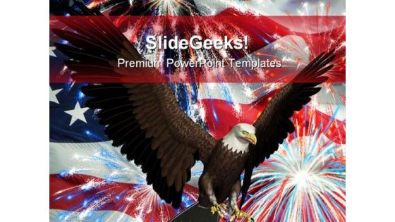 American Eagle Animals PowerPoint Template 0910