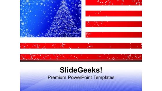 American Flag Christmas PowerPoint Templates Ppt Backgrounds For Slides 0113 American Flag Christmas PowerPoint Templates Ppt Backgrounds For Slides 0113