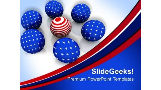 American Flag In Spheres Business Concept PowerPoint Templates Ppt Backgrounds For Slides 0513