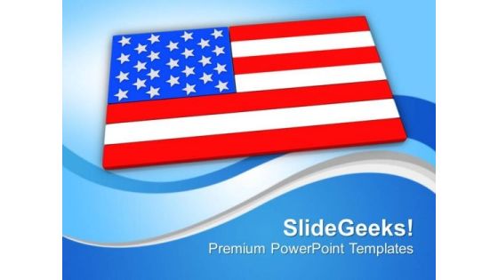 American Flag Symbol Of Pride And Freedom PowerPoint Templates Ppt Backgrounds For Slides 0813