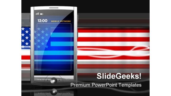American Mobile Technology PowerPoint Templates And PowerPoint Backgrounds 0411