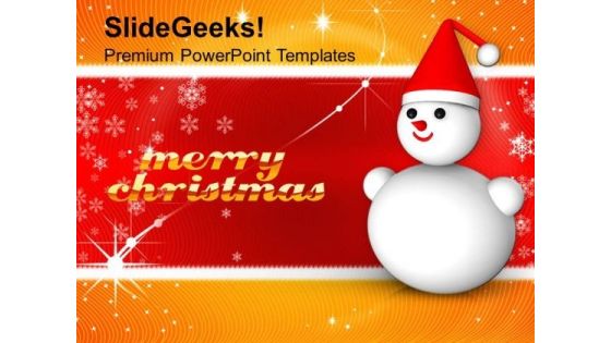 Analogy Of Snowman On Christmas Background PowerPoint Templates Ppt Backgrounds For Slides 1212 Analogy Of Snowman On Christmas Background PowerPoint Templates Ppt Backgrounds For Slides 1212