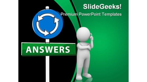 Answers Signpost Business PowerPoint Templates And PowerPoint Backgrounds 0511 Answers Signpost Business PowerPoint Templates And PowerPoint Backgrounds 0511