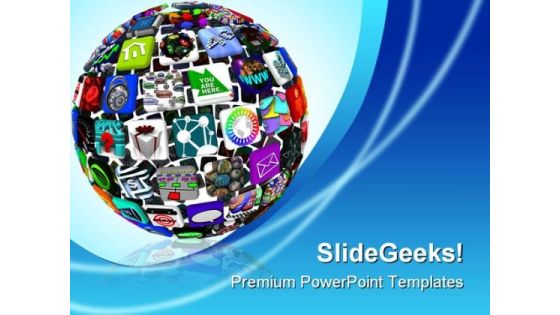 App Icons In A Sphere Communication PowerPoint Backgrounds And Templates 1210 App Icons In A Sphere Communication PowerPoint Backgrounds And Templates 1210