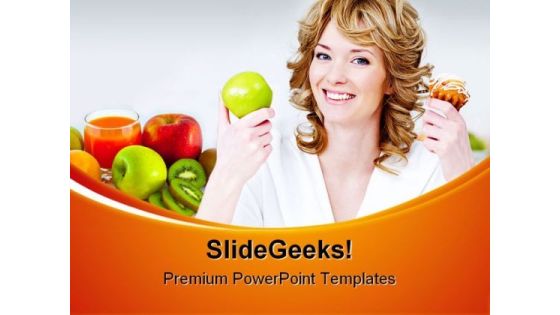 Apple And Cake Choices Health PowerPoint Themes And PowerPoint Slides 0411 Apple And Cake Choices Health PowerPoint Themes And PowerPoint Slides 0411