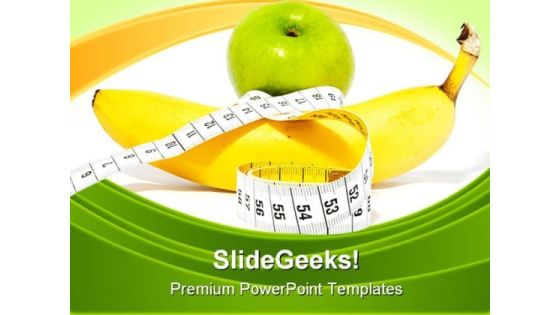 Apple Banana Diet Concept Health PowerPoint Templates And PowerPoint Backgrounds 0211