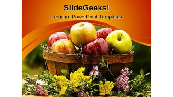 Apples Picnic Basket Food PowerPoint Templates And PowerPoint Backgrounds 0211 Apples Picnic Basket Food PowerPoint Templates And PowerPoint Backgrounds 0211