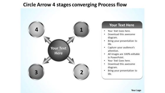 Arrow 4 Stages Converging Process Flow Circular Network PowerPoint Slides Arrow 4 Stages Converging Process Flow Circular Network PowerPoint Slides