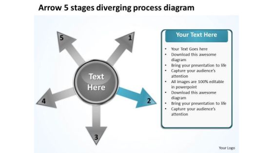 Arrow 5 Stages Diverging Process Diagram Target PowerPoint Templates Arrow 5 Stages Diverging Process Diagram Target PowerPoint Templates