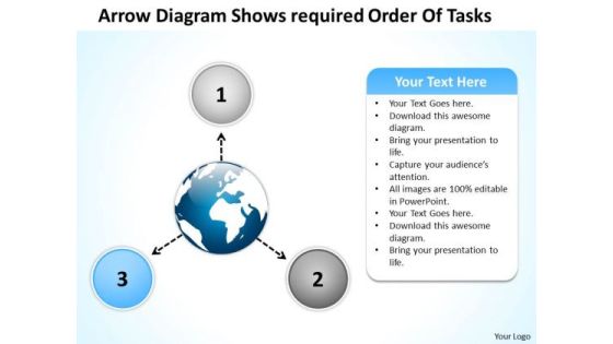 Arrow Diagram Shows Required Order Of Tasks Ppt 4 Arrows Process Software PowerPoint Templates