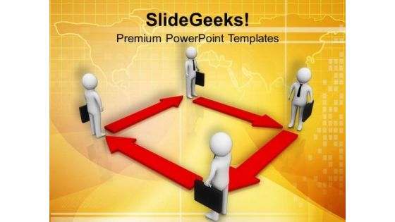Arrow Directing Business Men PowerPoint Templates Ppt Backgrounds For Slides 0713