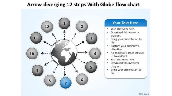 Arrow Diverging 12 Steps With Globe Flow Chart Circular PowerPoint Slides Arrow Diverging 12 Steps With Globe Flow Chart Circular PowerPoint Slides