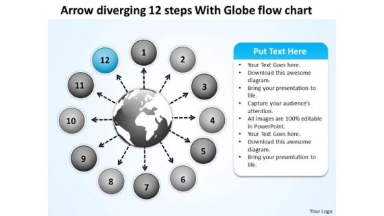 Arrow Diverging 12 Steps With Globe Flow Chart Circular PowerPoint Templates Arrow Diverging 12 Steps With Globe Flow Chart Circular PowerPoint Templates