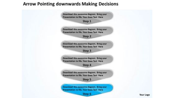 Arrow Pointing Downwards Making Decisions Flowchart PowerPoint Freeware Slides Arrow Pointing Downwards Making Decisions Flowchart PowerPoint Freeware Slides