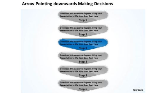 Arrow Pointing Downwards Making Decisions PowerPoint Flow Charts Slides Arrow Pointing Downwards Making Decisions PowerPoint Flow Charts Slides