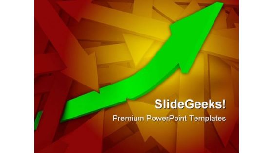 Arrow Rises Success PowerPoint Templates And PowerPoint Backgrounds 0811