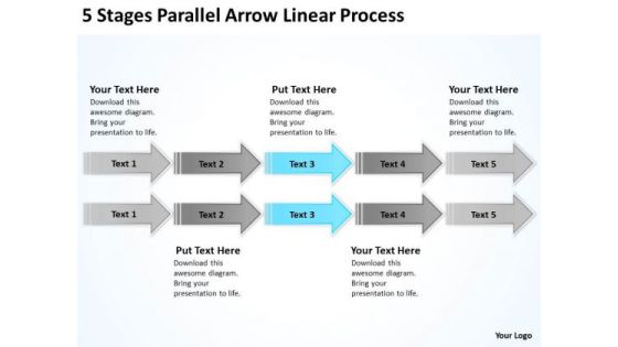 Arrow Shapes For PowerPoint Linear Process Templates Backgrounds Slides
