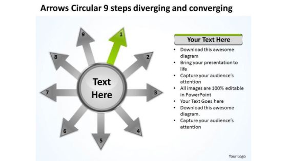 Arrows Circular 9 Steps Diverging And Converging Diagram PowerPoint Templates Arrows Circular 9 Steps Diverging And Converging Diagram PowerPoint Templates