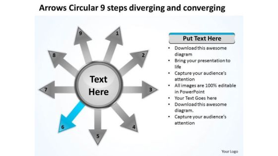 Arrows Circular 9 Steps Diverging And Converging Process Network PowerPoint Slides Arrows Circular 9 Steps Diverging And Converging Process Network PowerPoint Slides