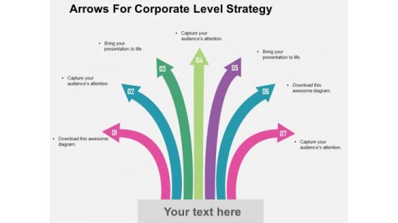 Arrows For Corporate Level Strategy PowerPoint Template Arrows For Corporate Level Strategy PowerPoint Template