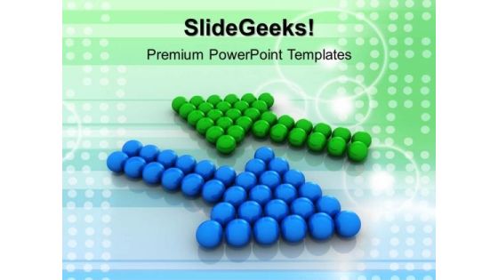 Arrows In Opposite Direction Metaphor PowerPoint Templates And PowerPoint Themes 1012