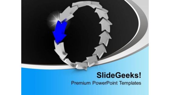 Arrows Interconnected In Circular Manner PowerPoint Templates Ppt Backgrounds For Slides 0313