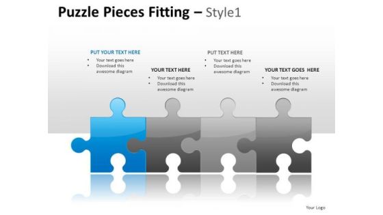 Assemble Puzzle Pieces Fitting 1 PowerPoint Slides And Ppt Diagram Templates