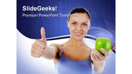 Athletic Girl Health PowerPoint Backgrounds And Templates 0111 Athletic Girl Health PowerPoint Backgrounds And Templates 0111