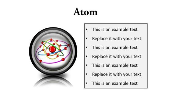 Atom Science PowerPoint Presentation Slides Cc