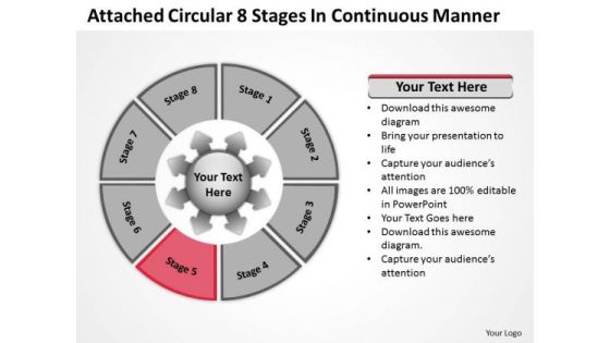 Attached Circular 8 Stages In Continuous Manner Cycle Process PowerPoint Template Attached Circular 8 Stages In Continuous Manner Cycle Process PowerPoint Template