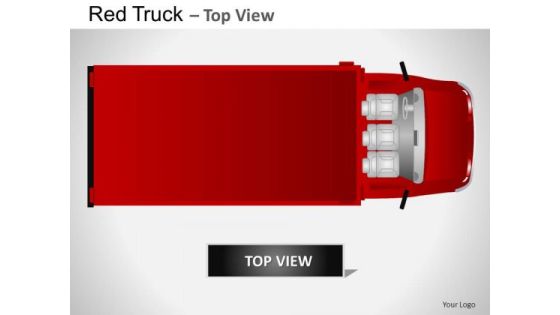 Attraction Red Truck Top View PowerPoint Slides And Ppt Diagram Templates