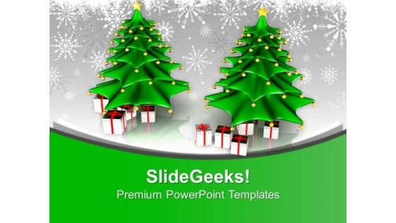 Attractive Christmas Trees With Gifts PowerPoint Templates Ppt Backgrounds For Slides 0113 Attractive Christmas Trees With Gifts PowerPoint Templates Ppt Backgrounds For Slides 0113