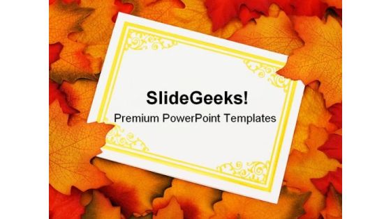 Autumn Leaves Card Nature PowerPoint Backgrounds And Templates 0111