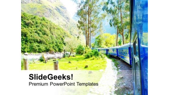 Awesome View Of Turning Train On Mountain PowerPoint Templates Ppt Backgrounds For Slides 0713 Awesome View Of Turning Train On Mountain PowerPoint Templates Ppt Backgrounds For Slides 0713