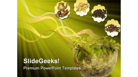Ayurveda Medical PowerPoint Template 0610