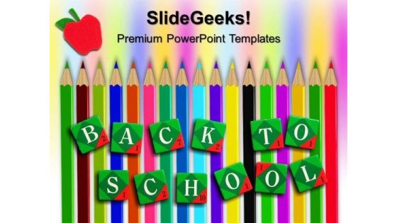 Back To School Pencils Education PowerPoint Templates And PowerPoint Themes 0512