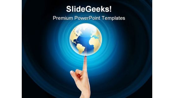 Balance Globe On Finger Earth PowerPoint Templates And PowerPoint Backgrounds 0311