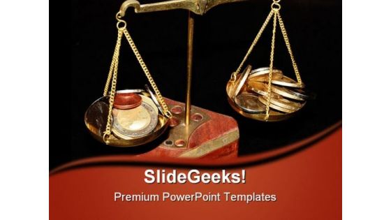 Balanced Money PowerPoint Template 0610 Balanced Money PowerPoint Template 0610