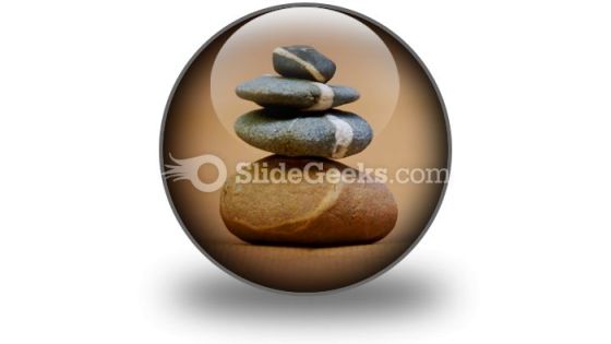 Balanced Pebbles PowerPoint Icon C