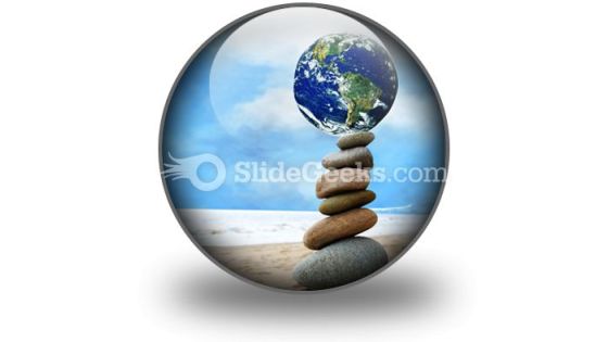 Balanced World PowerPoint Icon C Balanced World PowerPoint Icon C