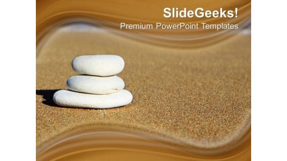 Balancing Stones On Brown Background PowerPoint Templates Ppt Backgrounds For Slides 0213