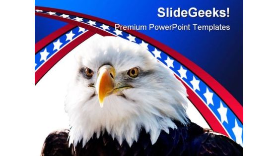 Bald Eagle Americana PowerPoint Template 1010